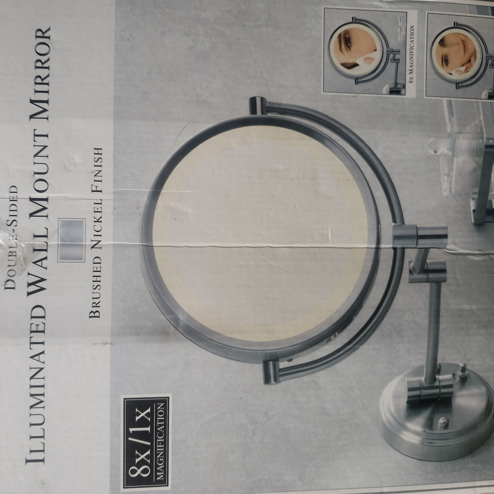 Brushed Nickel Wall Mount Mirror